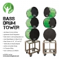 Bass Drum Tower | greenbeats | drehbar, Magnet-gebremst